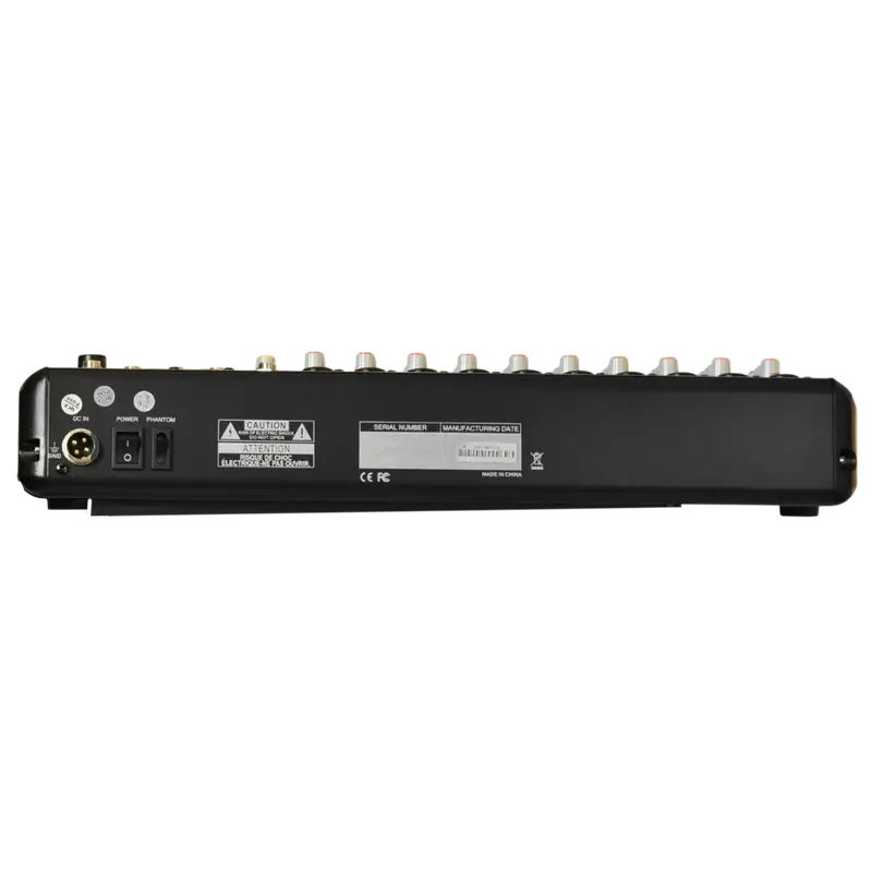 CONSOLA ANALOGA, 12 CANALES, 10 MONO/1 ESTEREO, INTERFAZ USB, BT, MP3 - Imagen 1