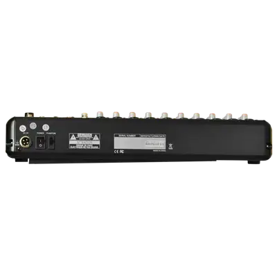 CONSOLA ANALOGA, 12 CANALES, 10 MONO/1 ESTEREO, INTERFAZ USB, BT, MP3