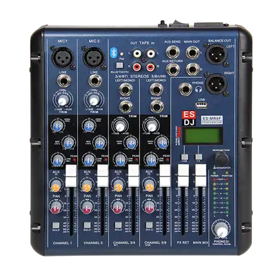 CONSOLA ANALOGA, 6 CANALES, 2 MONO/2 ESTEREO, INTERFAZ USB, BT, MP3