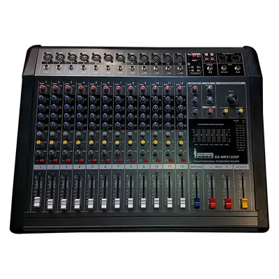 CONSOLA AMPLIFICADA, 12 CANALES, 12 MONO, 2x380W 4 OHM, USB