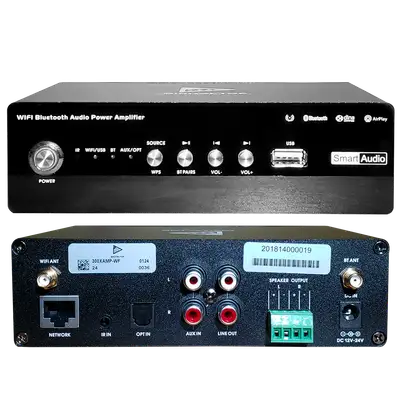 AMPLIFICADOR SMART 2 CANALES, 60W, DNLA (MULTIROOM)WIFI, BT, OPTICO/RCA Y PUERTO ETHERNET