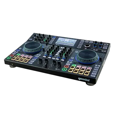 CONTROLADOR DJ, 4 CANALES, PANTALLA 7 PULG., MIDI, 2 CUBIERTAS
