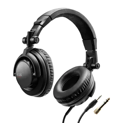 AUDIFONOS ESTEREO PROFESIONALES PARA DJ, CONECTOR 3.5MM CON ADAPTADOR 6.3MM