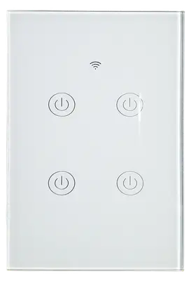 ZIGBEE SMART SWITCH GLOSS WHITE 4 SERVICIOS LN