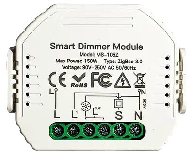 ZIGBEE MICRO MÓDULO DIMMER SMART 1 SERVICIO LN