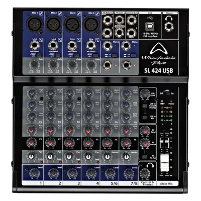 CONSOLA ANALOGA, 8 CANALES, 4 MONO/2 ESTEREO, INTERFAZ USB