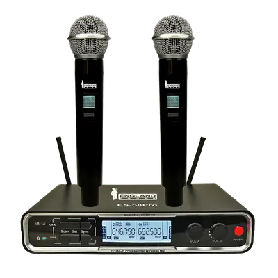 MICROFONO INALAMBRICO UHF DIVERSITY BT MULTIFRECUENCIA, 2 CANALES, DE MANO, CARCASA METALICA, INCLUYE MALETA