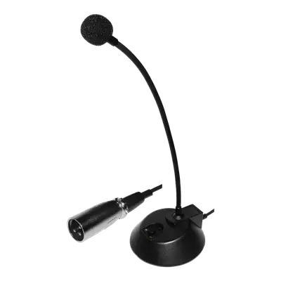 MICROFONO CUELLO DE GANSO CON BASE, SIN INTERRUPTOR, CONECTOR XLR