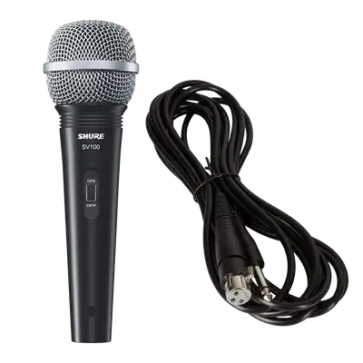 MICROFONO DE MANO PLASTICO, CON INTERRUPTOR, INCLUYE CABLE XLR A 6.3MM MONOFONICO