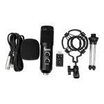 MICROFONO PARA AUDIO CON CONECTOR XLR Y STREAMING, INCLUYE TRIPODE DE MESA, ADAPTADOR 3.5MM A USB Y ACCESORIOS - Miniatura 2