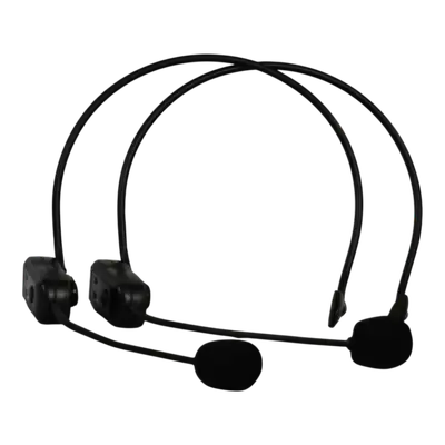 MICROFONO INALAMBRICO UHF MULTIFRECUENCIA, 2 CANALES, DE DIADEMA, RECEPTOR PORTATIL RECARGABLE