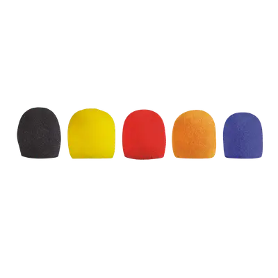 SET DE 5 ESPONJAS PARA MICROFONO DE MANO, VARIOS COLORES