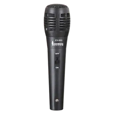 MICROFONO DE MANO PLASTICO, CON INTERRUPTOR, INCLUYE CABLE XLR A 6.3MM MONOFONICO