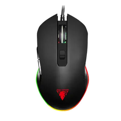 MOUSE GAMING USB, 6 BOTONES, 1200/1600/2400/3200 DPI AJUSTABLE, 7 COLORES RGB