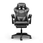 SILLA GAMING AJUSTABLE Y RECLINABLE CON COJIN VIBRADOR COLOR GRIS - Miniatura 2