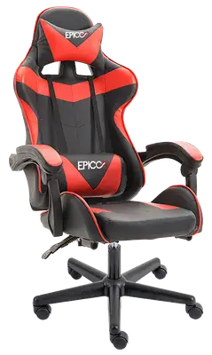 SILLA GAMING AJUSTABLE Y RECLINABLE CON COJIN VIBRADOR COLOR ROJO