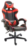 SILLA GAMING AJUSTABLE Y RECLINABLE CON COJIN VIBRADOR COLOR ROJO - Miniatura 1