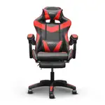 SILLA GAMING AJUSTABLE Y RECLINABLE CON COJIN VIBRADOR COLOR ROJO - Miniatura 2