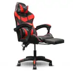 SILLA GAMING AJUSTABLE Y RECLINABLE CON COJIN VIBRADOR COLOR ROJO - Miniatura 3