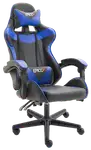 SILLA GAMING AJUSTABLE Y RECLINABLE CON COJIN VIBRADOR COLOR AZUL - Miniatura 1