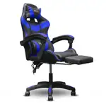 SILLA GAMING AJUSTABLE Y RECLINABLE CON COJIN VIBRADOR COLOR AZUL - Miniatura 4