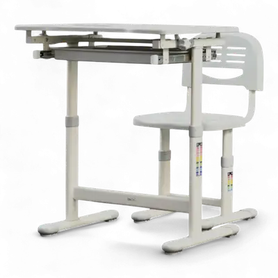PUPITRE ESTUDIANTIL CON SILLA AJUSTABLE COLOR GRIS