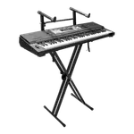 SOPORTE DE PISO PARA TECLADO DOBLE CON SEGUNDO NIVEL,  ALTURA 32-126CM - Miniatura 3