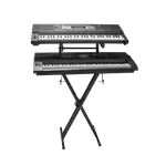 SOPORTE DE PISO PARA TECLADO DOBLE CON SEGUNDO NIVEL,  ALTURA 32-126CM - Miniatura 4
