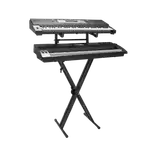 SOPORTE DE PISO PARA TECLADO DOBLE CON SEGUNDO NIVEL,  ALTURA 32-126CM - Miniatura 5