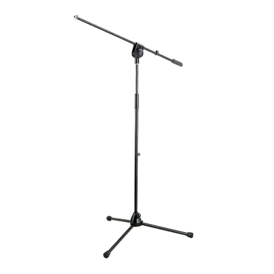 SOPORTE DE PISO BASE TRIPODE PARA MICROFONO CON BOOM Y SUJETADOR, ALTURA 100-176CM