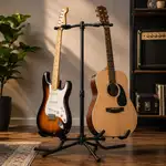 SOPORTE DE PISO BASE TRIPODE PARA GUITARRA DOBLE, ALTURA 60-80CM - Miniatura 3