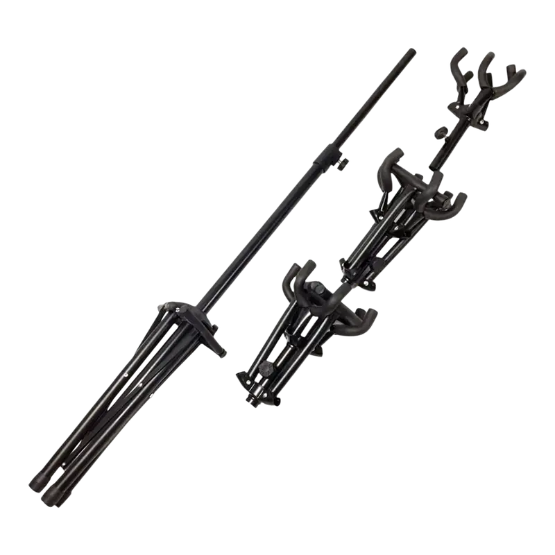 SOPORTE DE PISO BASE TRIPODE PARA 6 GUITARRAS Y 3 UKELELES O VIOLINES, ALTURA 88-180CM - Imagen 1