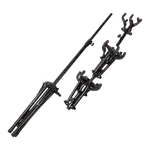 SOPORTE DE PISO BASE TRIPODE PARA 6 GUITARRAS Y 3 UKELELES O VIOLINES, ALTURA 88-180CM - Miniatura 1