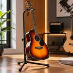 SOPORTE DE PISO BASE TRIPODE PARA GUITARRA SENCILLO, ALTURA 60-80CM - Miniatura 3