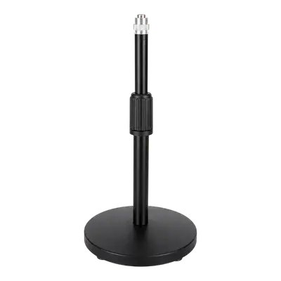 SOPORTE DE MESA BASE REDONDA NEGRO PARA MICROFONO, ALTURA 26-40CM