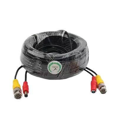 CABLE DE VIDEO BNC + PLUG DC DE PODER, 15MT