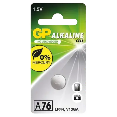 PILA DE BOTON ALCALINA, 1.5V, 110MAH, BLISTER X 10PCS