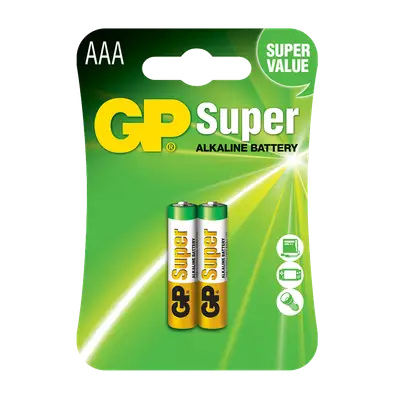 AAA, 1.5V, SUPER ALCALINA, BLISTER X 2PCS