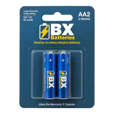 AA, 1.5V, ALKALINA 2 UNIDADES BLISTER