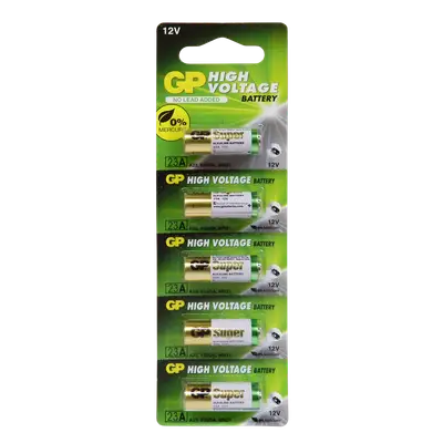 A23, 12V, ALCALINA ALTO VOLTAJE, PILA DE CONTROL, 55MAH, BLISTER X 5PCS
