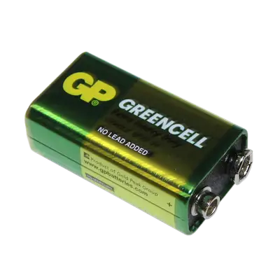 9V, GREENCELL (CLORURO DE ZINC), CELOFAN X 1PC