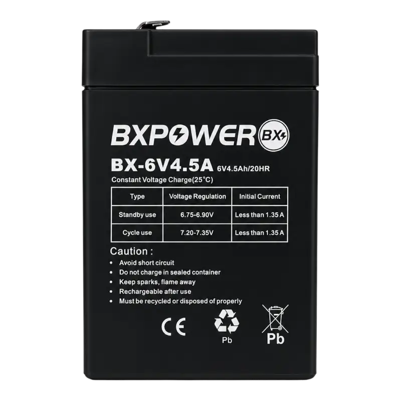 BATERIA SECA RECARGABLE 6V-4.5AH, ACIDO-PLOMO, - Imagen 1