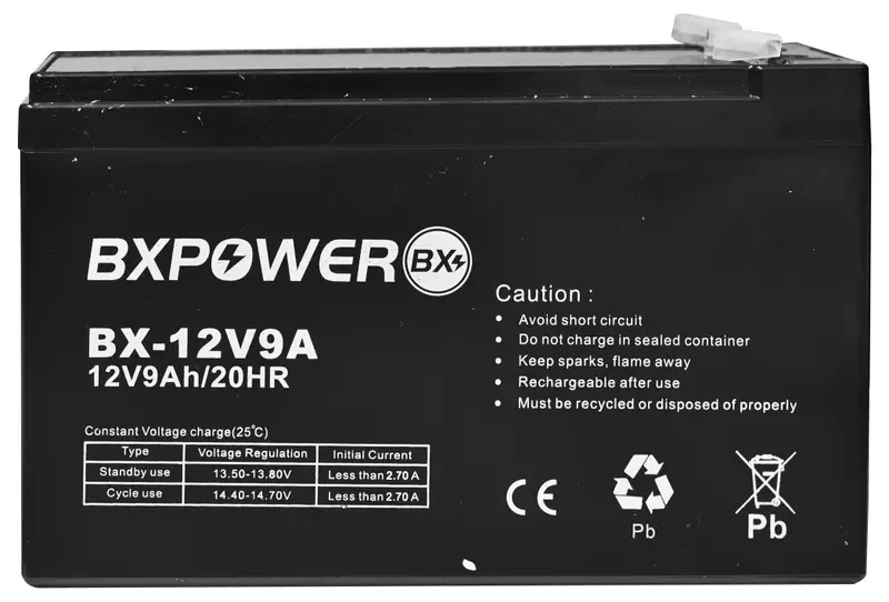 BATERIA SECA RECARGABLE 12V-9AH, ACIDO-PLOMO - Imagen 1