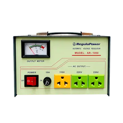 REGULADOR DE VOLTAJE, 1000 WATTS, 3 TOMAS POLARIZADAS, 110/220V - AC