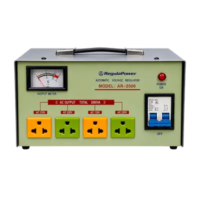 REGULADOR DE VOLTAJE, 2000 WATTS, 4 TOMAS POLARIZADAS, 110/220V - AC