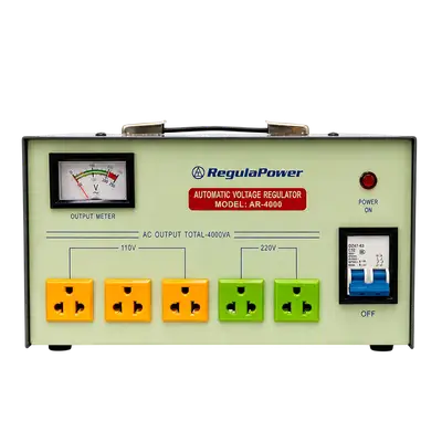REGULADOR DE VOLTAJE, 4000 WATTS, 4 TOMAS POLARIZADAS, 110/220V - AC