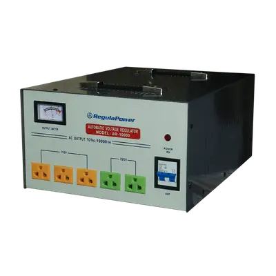 REGULADOR DE VOLTAJE, 10000 WATTS, 5 TOMAS POLARIZADAS, 110/220V - AC