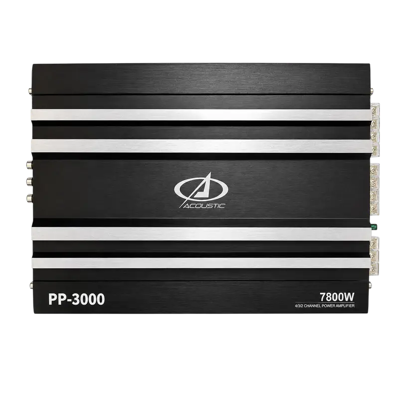 AMPLIFICADOR PARA CARRO, 3000 WATTS, 4 CANALES, 4 OHM, PODER MOSFET - Imagen 1