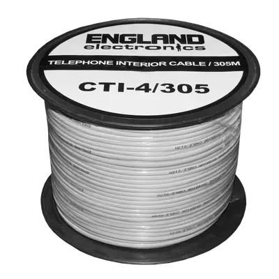 CABLE PARA LINEA TELEFONICA, INTERIOR, COLOR CREMA , 305 MTS, CCA