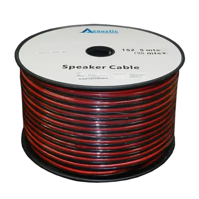 CABLE ROJO NEGRO PARA PARLANTE, CALIBRE 14, 100 MTS, CCA